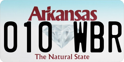 AR license plate 010WBR