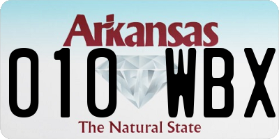AR license plate 010WBX