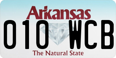 AR license plate 010WCB
