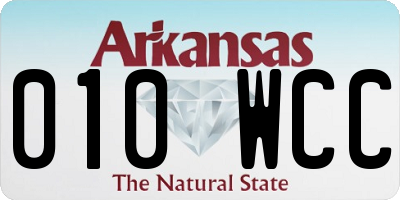 AR license plate 010WCC