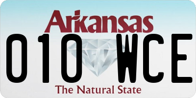 AR license plate 010WCE
