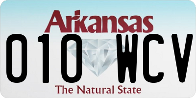 AR license plate 010WCV