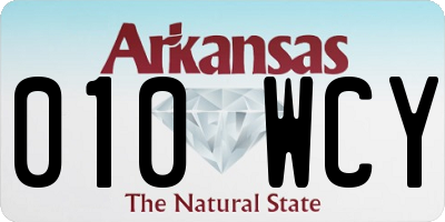AR license plate 010WCY