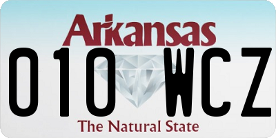 AR license plate 010WCZ