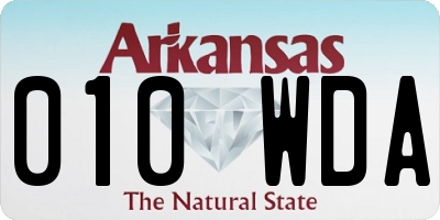 AR license plate 010WDA