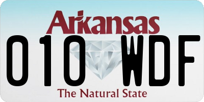 AR license plate 010WDF