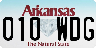 AR license plate 010WDG