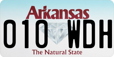 AR license plate 010WDH