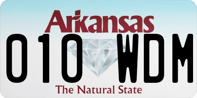AR license plate 010WDM