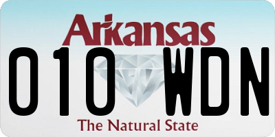 AR license plate 010WDN