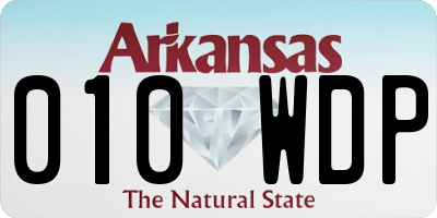 AR license plate 010WDP