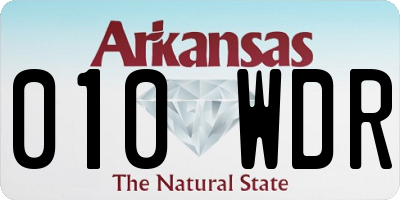 AR license plate 010WDR