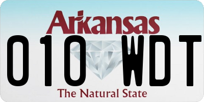 AR license plate 010WDT