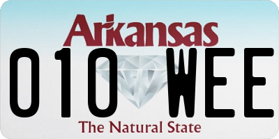 AR license plate 010WEE
