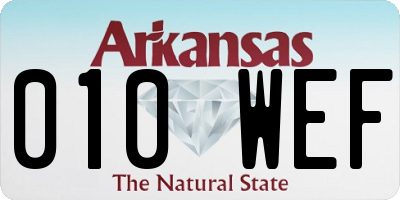 AR license plate 010WEF