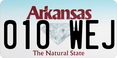 AR license plate 010WEJ