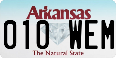 AR license plate 010WEM