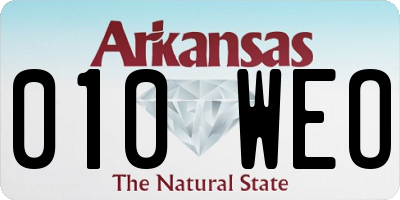 AR license plate 010WEO