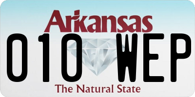 AR license plate 010WEP