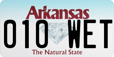 AR license plate 010WET