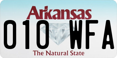 AR license plate 010WFA