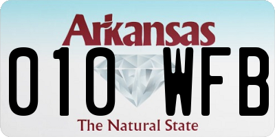 AR license plate 010WFB