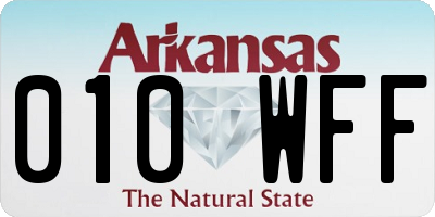 AR license plate 010WFF