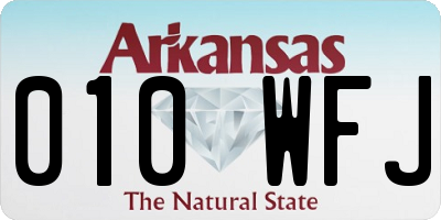 AR license plate 010WFJ