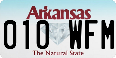 AR license plate 010WFM