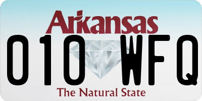 AR license plate 010WFQ