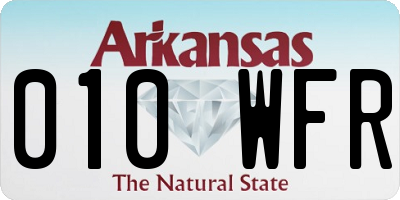 AR license plate 010WFR