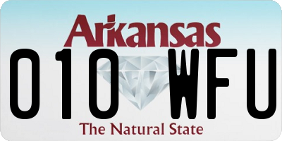 AR license plate 010WFU