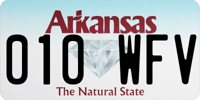 AR license plate 010WFV