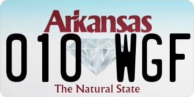 AR license plate 010WGF
