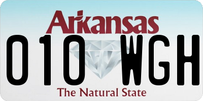 AR license plate 010WGH