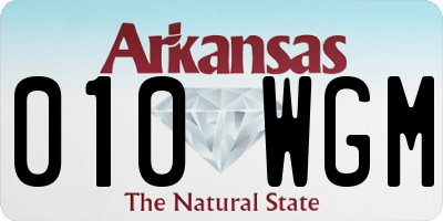 AR license plate 010WGM