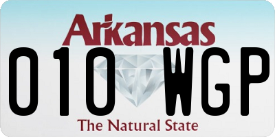AR license plate 010WGP