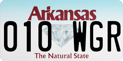 AR license plate 010WGR
