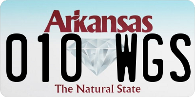 AR license plate 010WGS