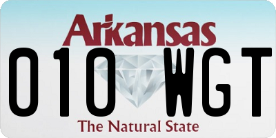 AR license plate 010WGT