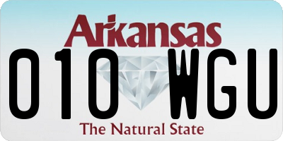 AR license plate 010WGU