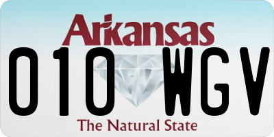 AR license plate 010WGV