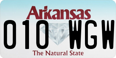 AR license plate 010WGW