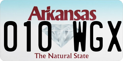 AR license plate 010WGX