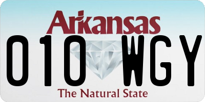 AR license plate 010WGY