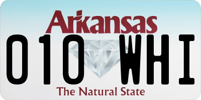 AR license plate 010WHI