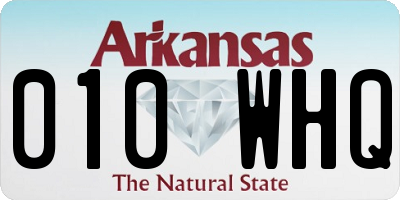 AR license plate 010WHQ