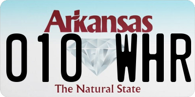 AR license plate 010WHR