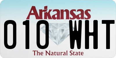 AR license plate 010WHT