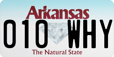 AR license plate 010WHY